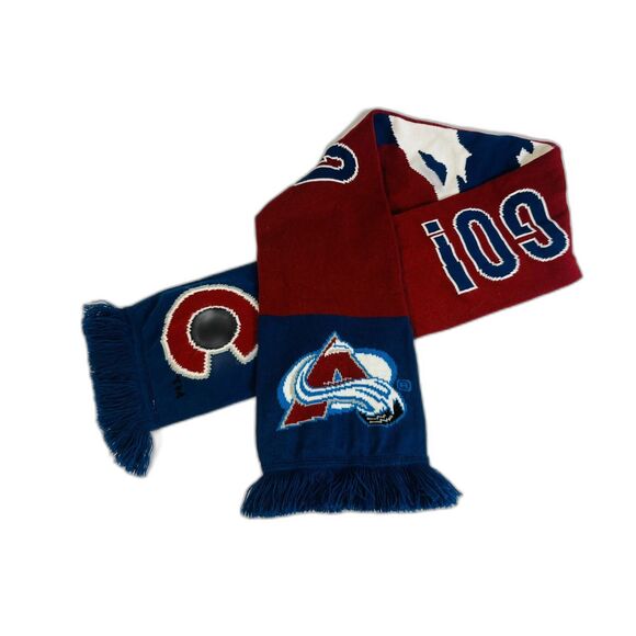 NHL Colorado Avalanche GO AVS GO Playoff Fringed Scarf Hockey Mountains - Picture 1 of 4